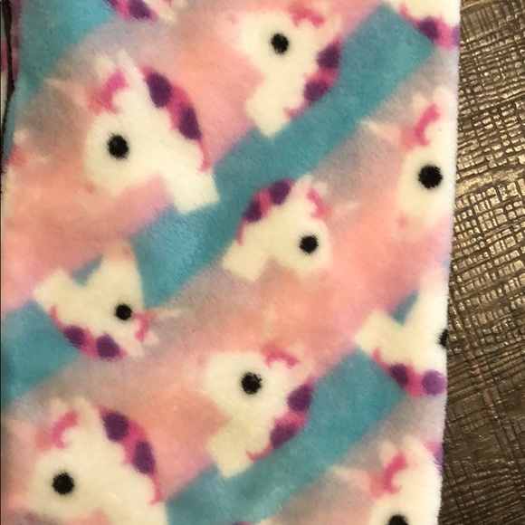 Girls cozy unicorn pj bottoms size 6/6x - Picture 2 of 3
